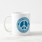 Mug Paix par la puissance de feu supérieure - bleu (Gauche)