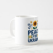 Mug Paix pour l'Ukraine Pixel Folk Art (Devant gauche)