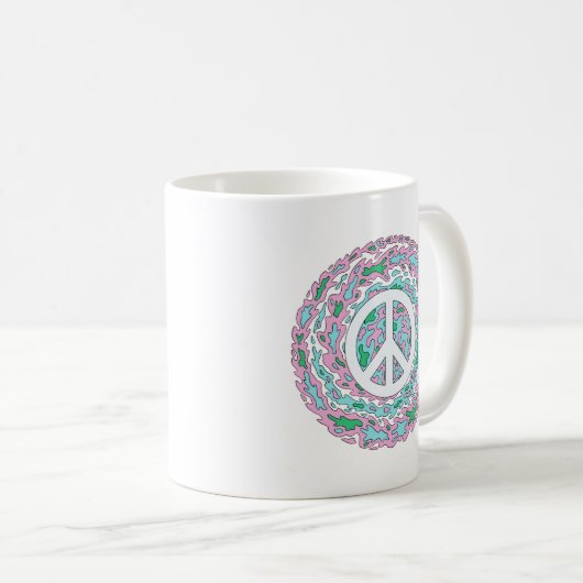 Mug Paix psychédélique (Devant droit)