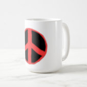 Mug Paix rouge noir (Devant droit)