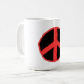 Mug Paix rouge noir (Devant gauche)