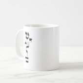 Mug PAIX, Shalom, ש ל ו ם, Calligraphie hébraïque (Devant gauche)