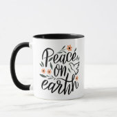 Mug Paix sur Terre Design Floral (Gauche)