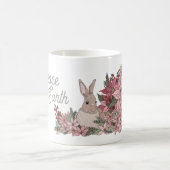 Mug Paix sur Terre Fleurs roses et lapins (Centre)