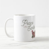 Mug Paix sur Terre Fleurs roses et lapins (Gauche)