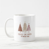 Mug Paix sur Terre Joyeux Noël Arbres de neige (Gauche)