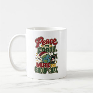 Mug Paix sur Terre Mutez le Chat de Groupe Noël