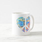 Mug paix, symbole, emblème (Devant droit)