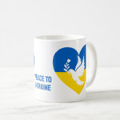 Mug Paix textuelle à l'Ukraine (Devant droit)