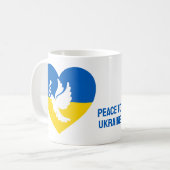 Mug Paix textuelle à l'Ukraine (Devant gauche)
