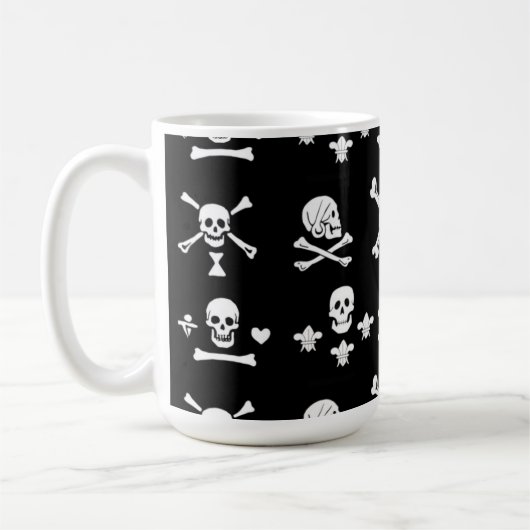 MUG PÂLE DE PIRATES NOIRES, OBJETS TRAVERSÉS, ÉPINES (Gauche)