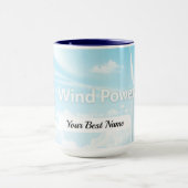 Mug Pale d'énergie éolienne (Centre)