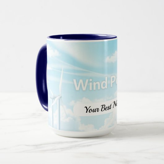 Mug Pale d'énergie éolienne (Devant gauche)
