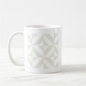 Mug Pale Gray Geometric Deco Cube Pattern (Gauche)