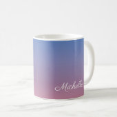Mug Pale rose et bleu dégradé ombre (Devant droit)