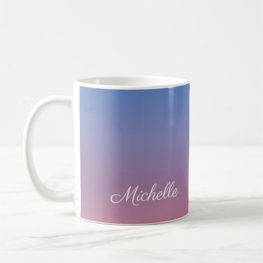 Mug Pale rose et bleu dégradé ombre (Gauche)
