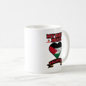 Mug Palestine Coeur Drapeau Amour Soutien Liberté Fier (Devant droit)