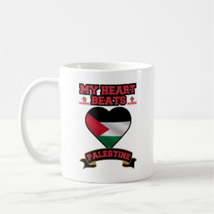 Mug Palestine Coeur Drapeau Amour Soutien Liberté Fier