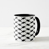 Mug Palestine keffiyeh (Devant droit)