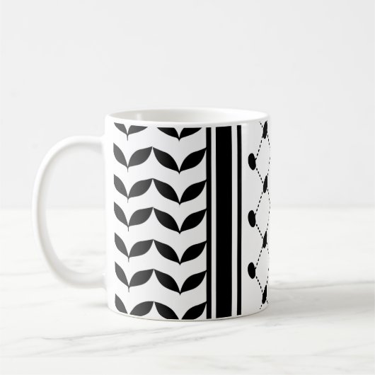 Mug Palestine Keffiyeh Motif Scarf (Gauche)