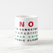 MUG PALESTINE LIBRE NON AUX CRIMES DE GUERRE APARTHEID (Centre)