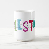 Mug PALESTINE Nom arabe Coloré (Centre)
