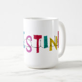 Mug PALESTINE Nom arabe Coloré (Devant droit)