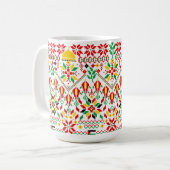 Mug Palestine Tatreez Broderie traditionnelle (Devant gauche)