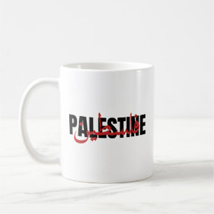 Mug Palestine Word arabe et anglais Wordart- texte