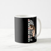 Mug Palestinien avec Kufeya Scarf La mode palestinienn (Devant droit)