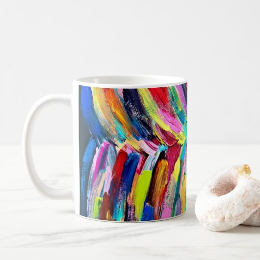 Mug Palette d'artiste colorée   (Avec donut)