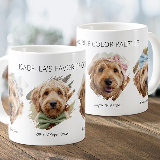 Mug Palette de couleurs moderne pour 4 photos de compa