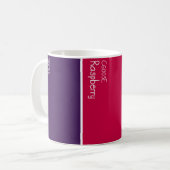 Mug Palette de peinture de framboise Échantillons de p (Devant gauche)