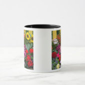 Mug Palissade jaune avec jardin fleuri dans (Centre)