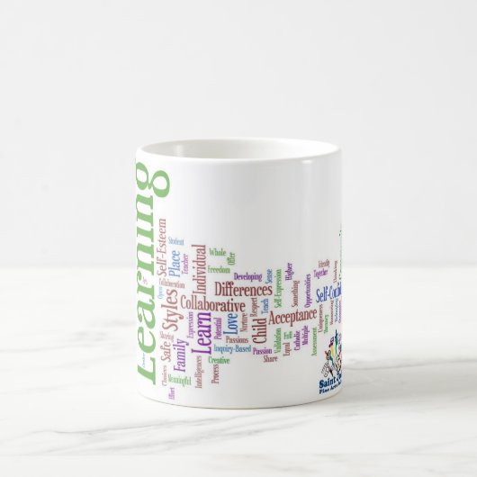 Mug Palladium d'août Wordle 2009 avec le logo de SJFA (Centre)