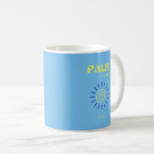 Mug Palm Beach, Art Voyage, Floride, Preppy, Bleu (Devant droit)