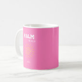 Mug Palm Beach, Art Voyage, Preppy, Rose (Devant gauche)