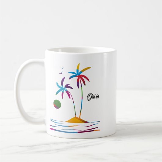 Mug Palm Beach Sunrise tropicale (Gauche)