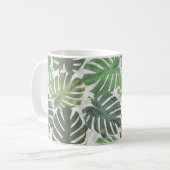 Mug Palm monstera feuilles tropicaux (Devant gauche)