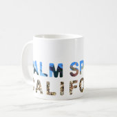 Mug Palm Springs bleu et vert (Devant gauche)