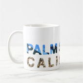 Mug Palm Springs bleu et vert (Gauche)