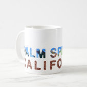 Mug Palm Springs bleu et vert (Devant gauche)