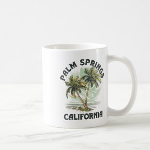 Mug Palm Springs Californie Palmiers Plage Vintage Pou