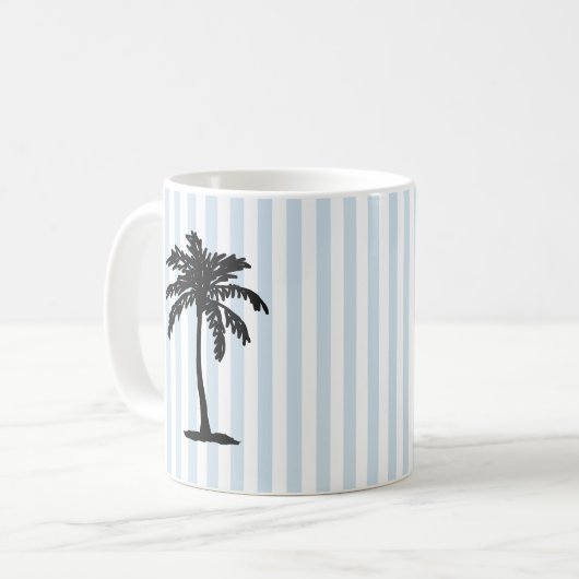 Mug Palm Tree Beach Nautical Stripe (Devant gauche)