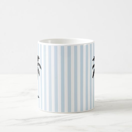 Mug Palm Tree Beach Nautical Stripe (Centre)