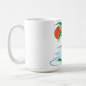 Mug Palm Tree by the River | Tropical Sunset Art (Gauche)