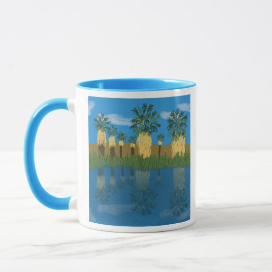 Mug Palm Tree Oasis California Desert (Gauche)