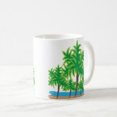 Mug Palm Trees Aquarelle Plage Tropicale (Devant droit)