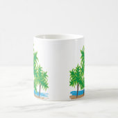 Mug Palm Trees Aquarelle Plage Tropicale (Centre)
