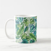 Mug Palm vert et Turquoise Tropical Banana Monstera Fe (Gauche)
